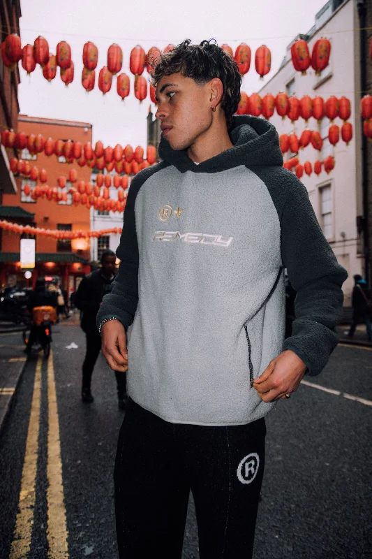 Weekend Discounts to Love Grey 2 Tone Remedy Sherpa Hoodie