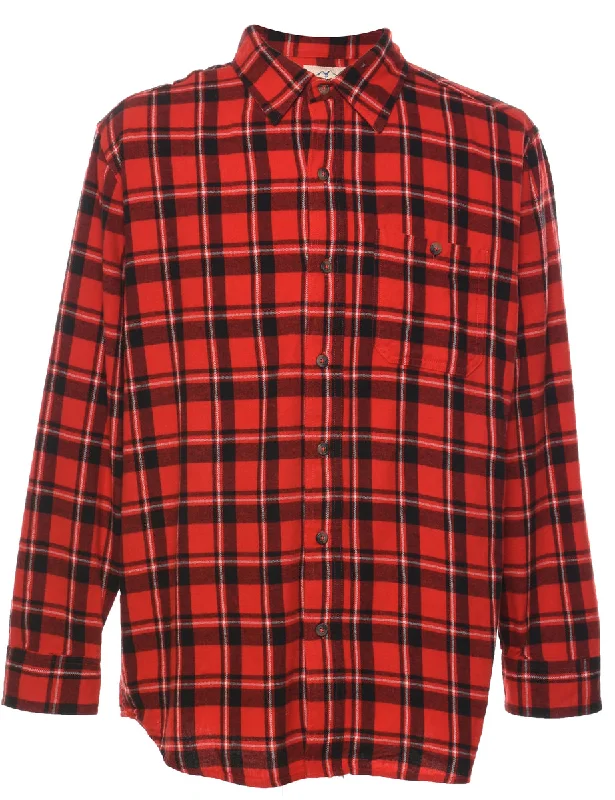Hurry Up Red & Black Checked Shirt - L