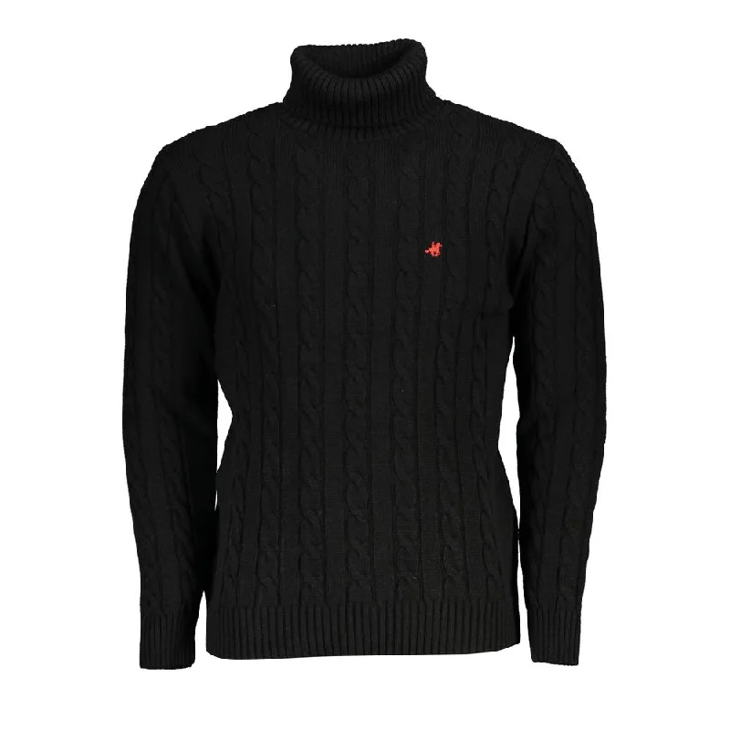 U.S. Grand Polo Elegant  Turtleneck Twisted Men's Sweater