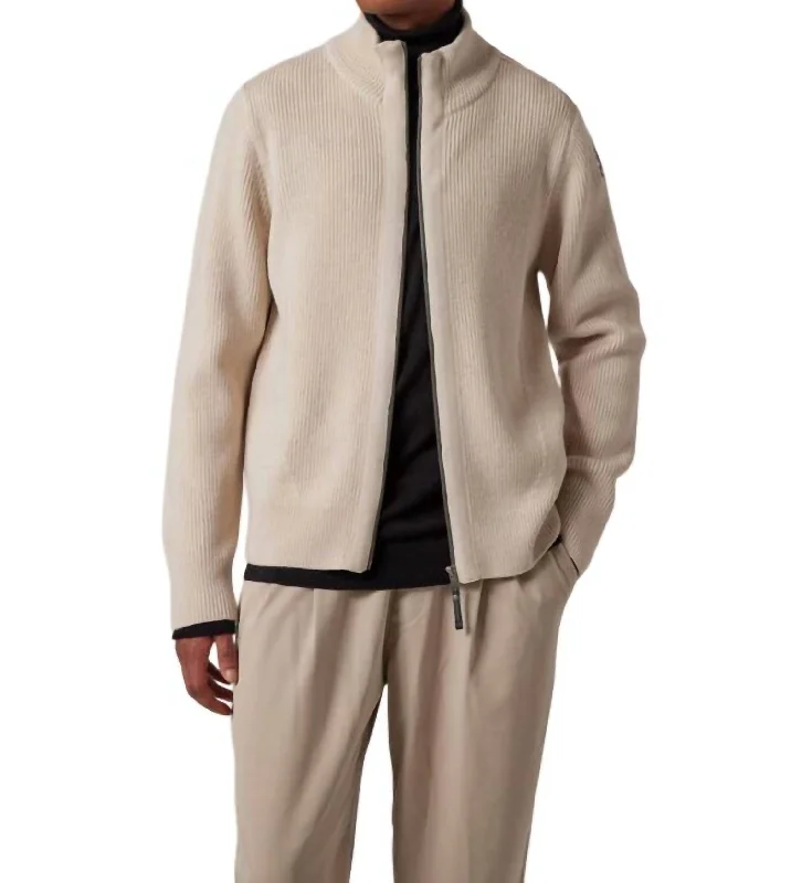 Weekend Specials You Can't Miss Manny Full Zip Cardigan In Bone