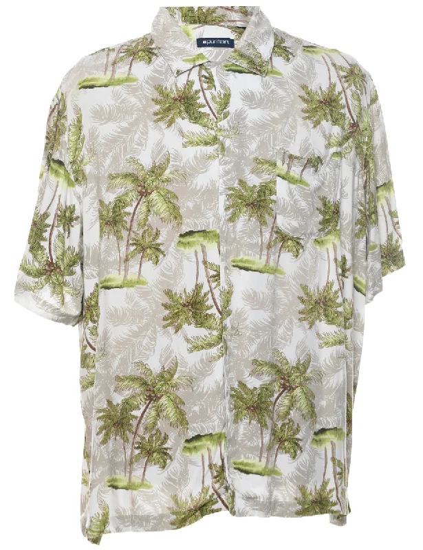 Weekend Deals to Make You Smile Puritan Tropical Hawaiian Shirt - XL