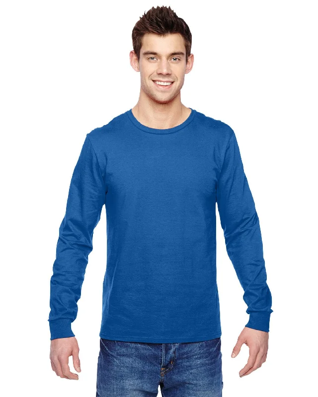 Fruit of the Loom 100% Sofspun Cotton Long Sleeve T-Shirt | Royal