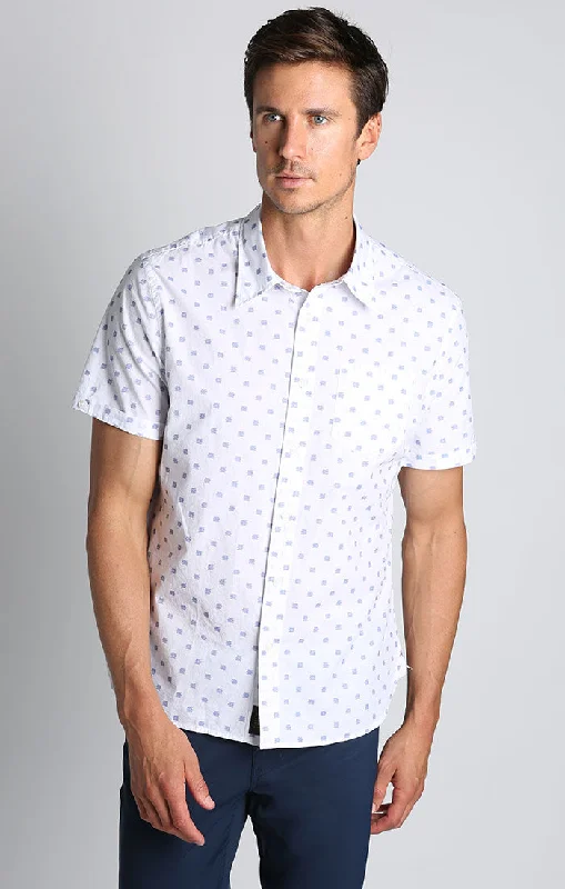 WHITE DOBBY PRINT