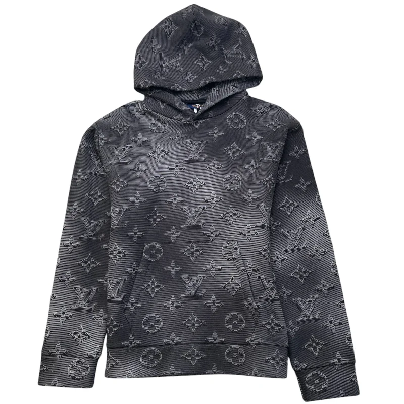 Instant Savings Men's 2054 Monogram Hoodie Black Size XL