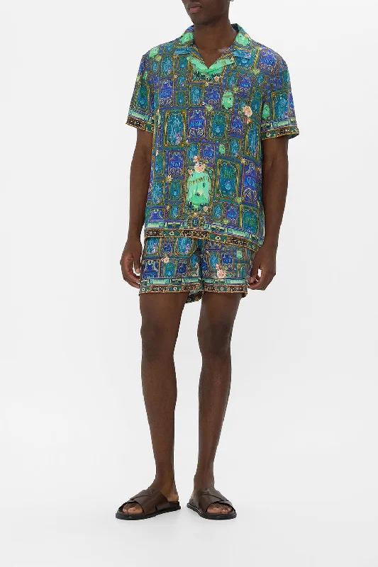 Can't Resist SHORT SLEEVE CAMP COLLARED SHIRT DEFY GRAVITY