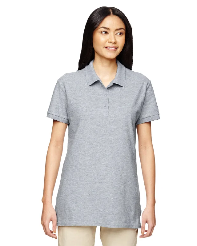 Weekend Specials to Delight Gildan Premium Cotton Ladies Double Pique Polo Shirt | Rs Sport Grey