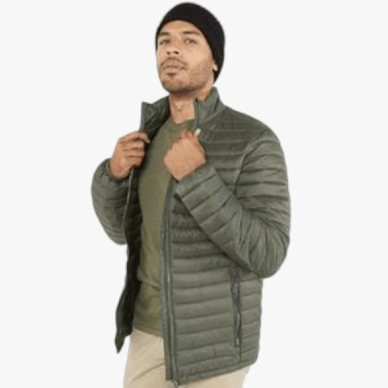 Don't Miss Out Jeep Mens Nylon Puffer Jacket Fatigue Green                                                 >120-235