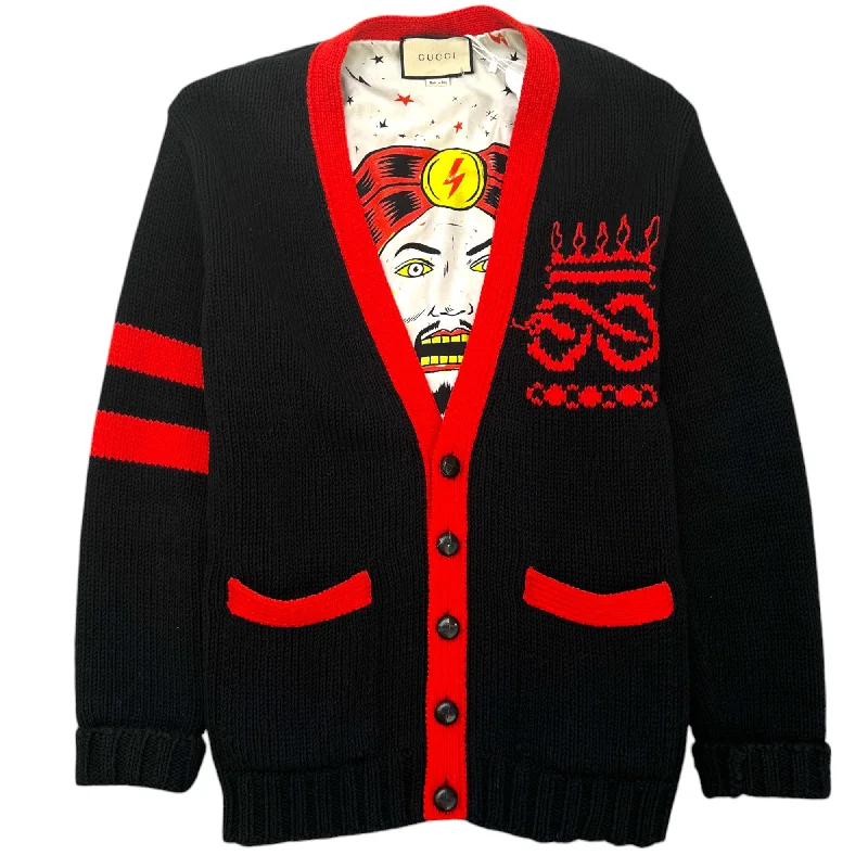 Time-Sensitive Men's Oversized Never Marry A Mitford Cardigan Black Size XS