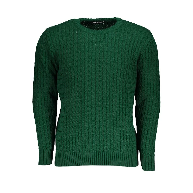 U.S. Grand Polo Twist-Knit  Crew Neck Men's Sweater