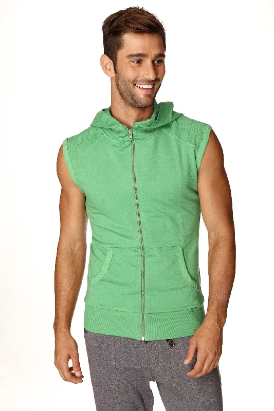 Now Available Sleeveless Yoga Hoodie (Bamboo Green)