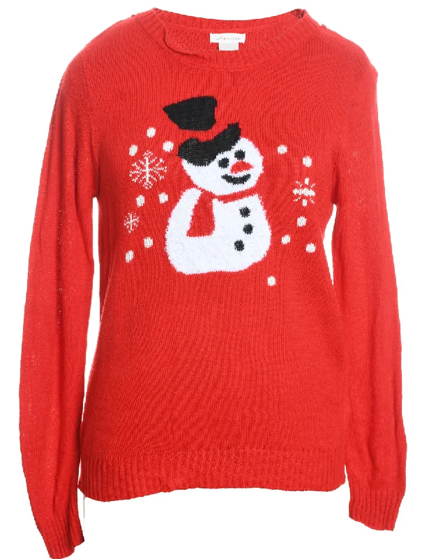 Snowman Christmas Jumper - L