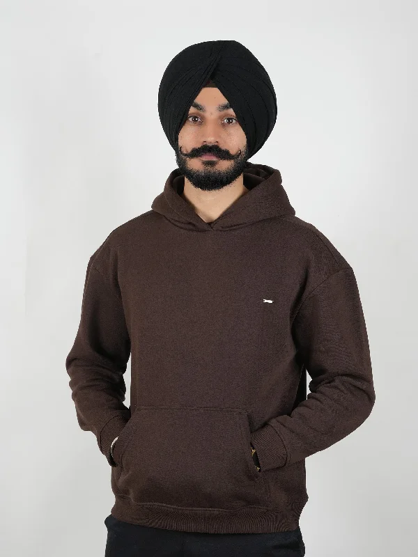 Weekend Offers That Tempt Noir Brown Oversized Hoodie