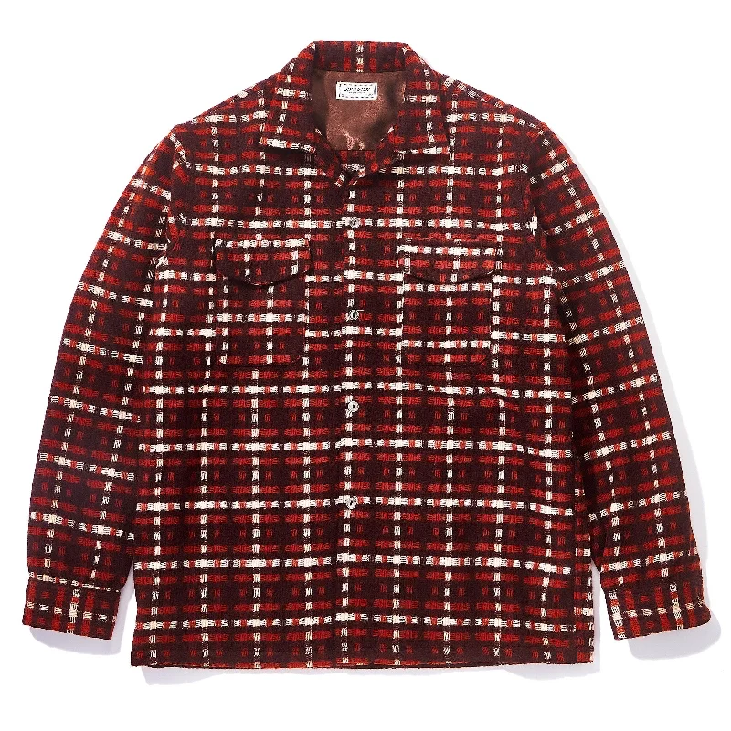 Weekend Deals to Make You Happy WOOL STRIPE OPEN-COLLAR SHIRT