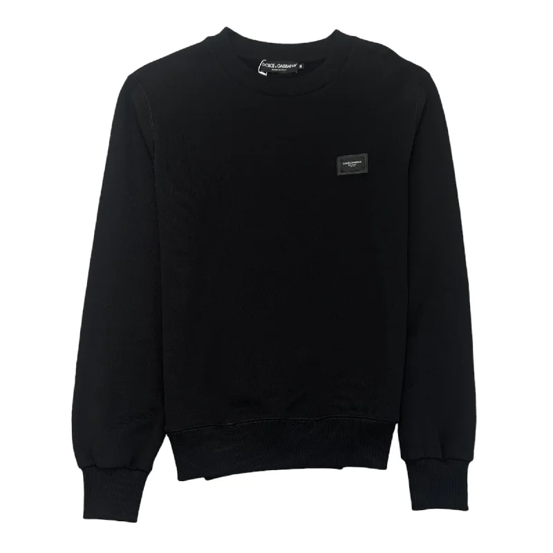 Major Deal Men's Plaque Logo Jumper Black Size IT 46 / UK S