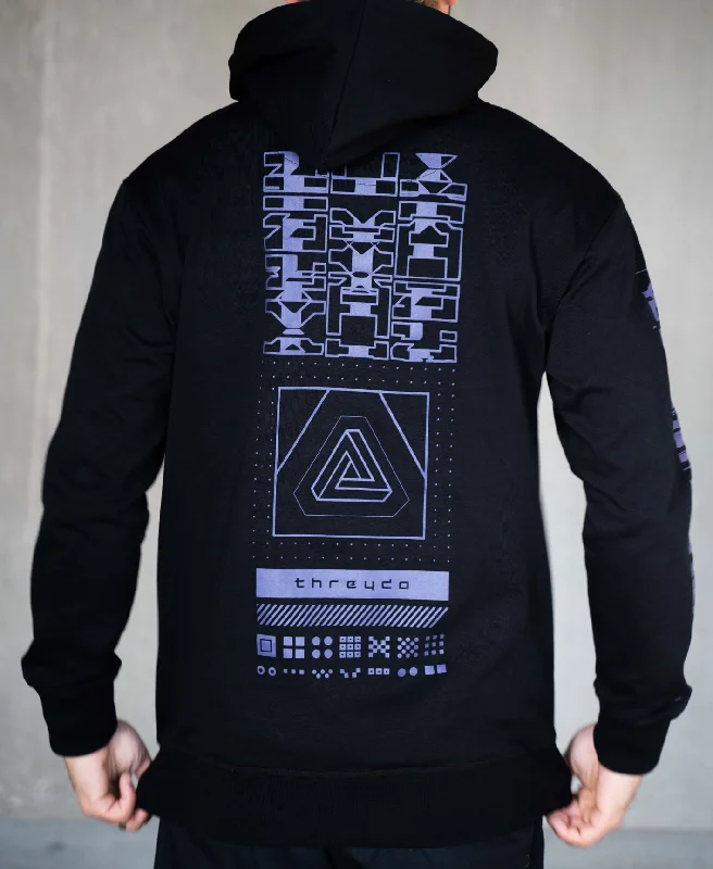 Final Offer Black Data Pullover Hoodie by Kimi Takemura