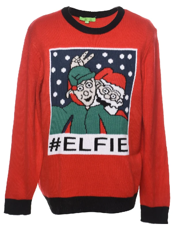 Weekend-Only Price Drops Red Christmas Jumper - L