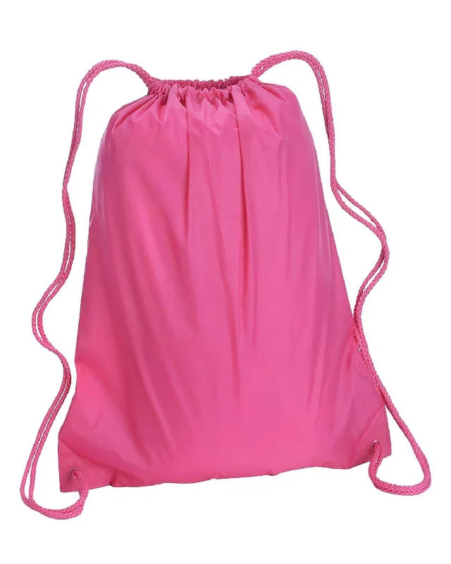 Weekend Bargains to Celebrate Liberty Bags Large Drawstring Backpack | Hot Pink