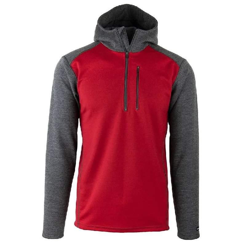 Deep Red Heather Gray