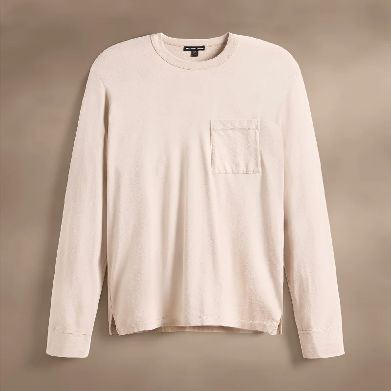 Overstock Clearance Long Sleeve Pocket Crew - Faint