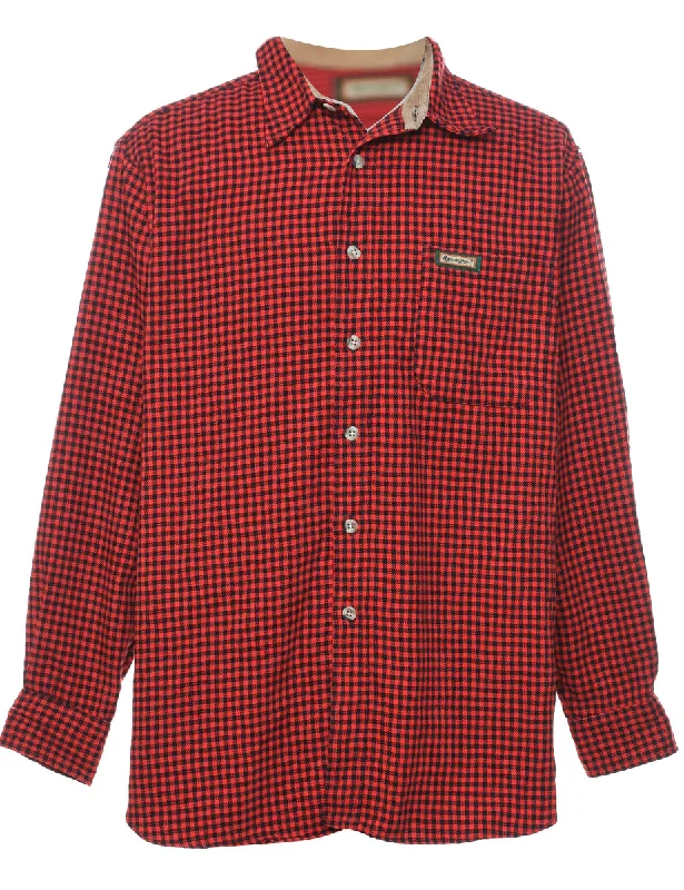 Limited Offer Red & Black Classic Checked Shirt - L