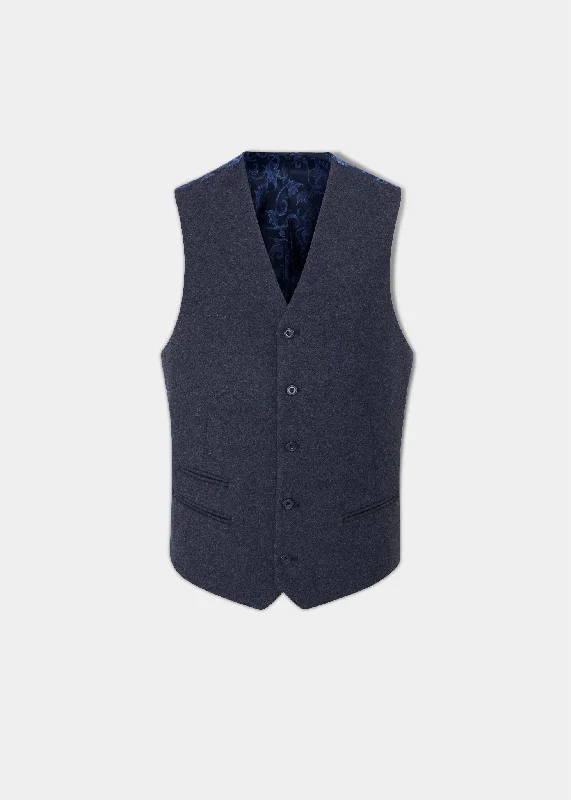 Special Price Surrey Men's Tweed Lined Country Waistcoat In Blue - Regular Fit