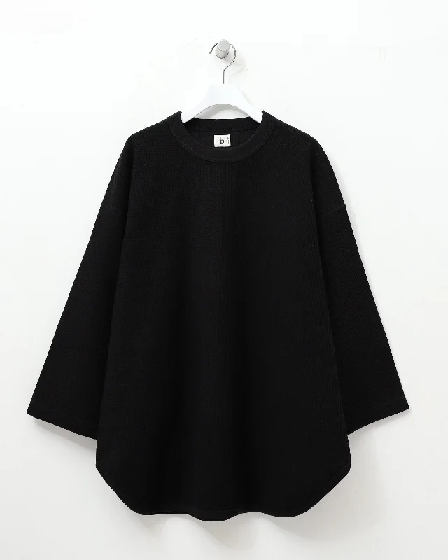 Now or Never Rough&Smooth Thermal Baseball Tee BLACK