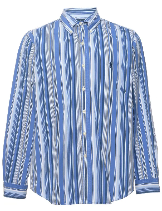 Weekend Savings Fiesta Ralph Lauren Striped Blue Shirt - L