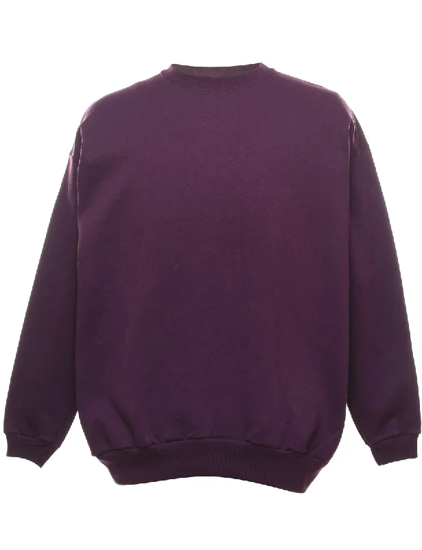 Crazy Savings Plum Plain Sweatshirt - XL