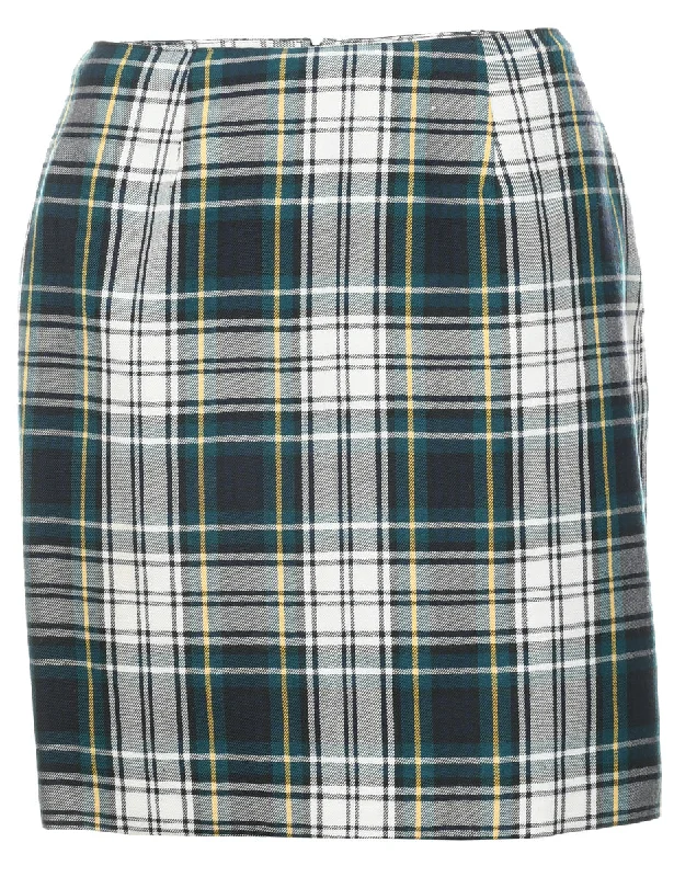 Weekend Deals That Excite Plaid Pencil Skirt - M