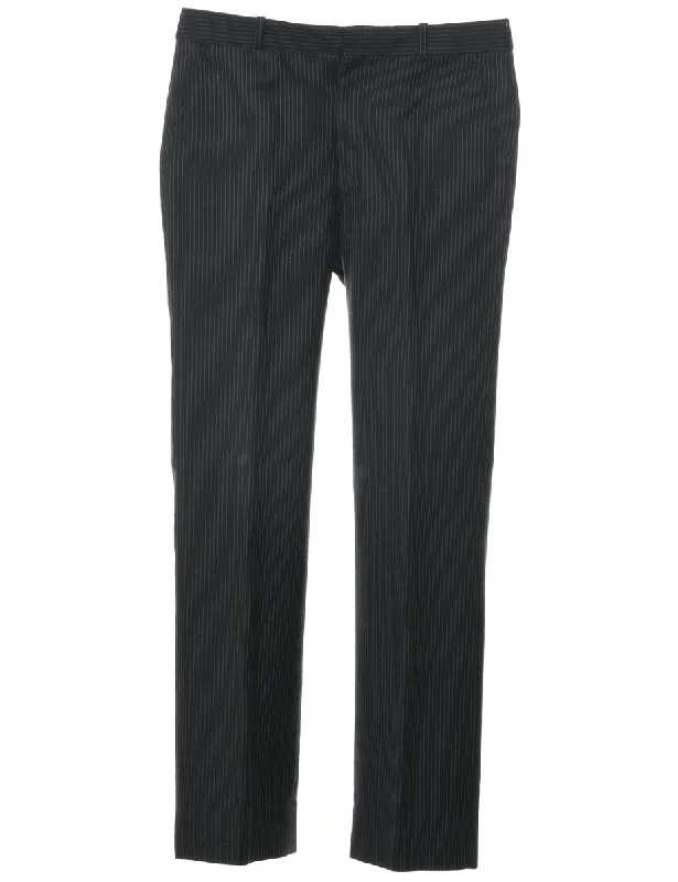 Weekend Bargains Galore Pinstriped Black Trousers - W33 L31