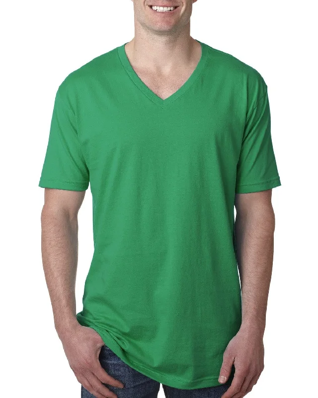 Weekend Discounts You Deserve Next Level Mens Short Sleeve V-Neck Tee | Kelly Green