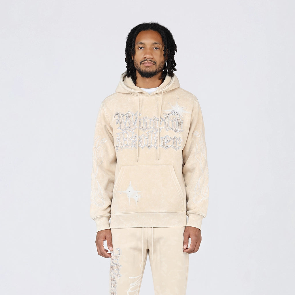Weekend Discounts to Grab Rhinestone Dystopia Hoodie - Clay