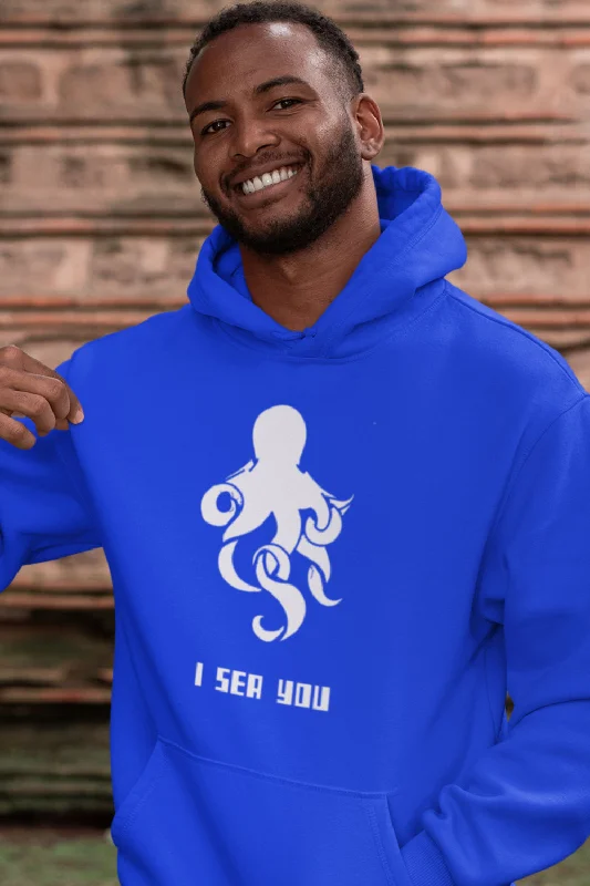 Deal Alert I Sea You Premium Non Zipper Blue Hoodie