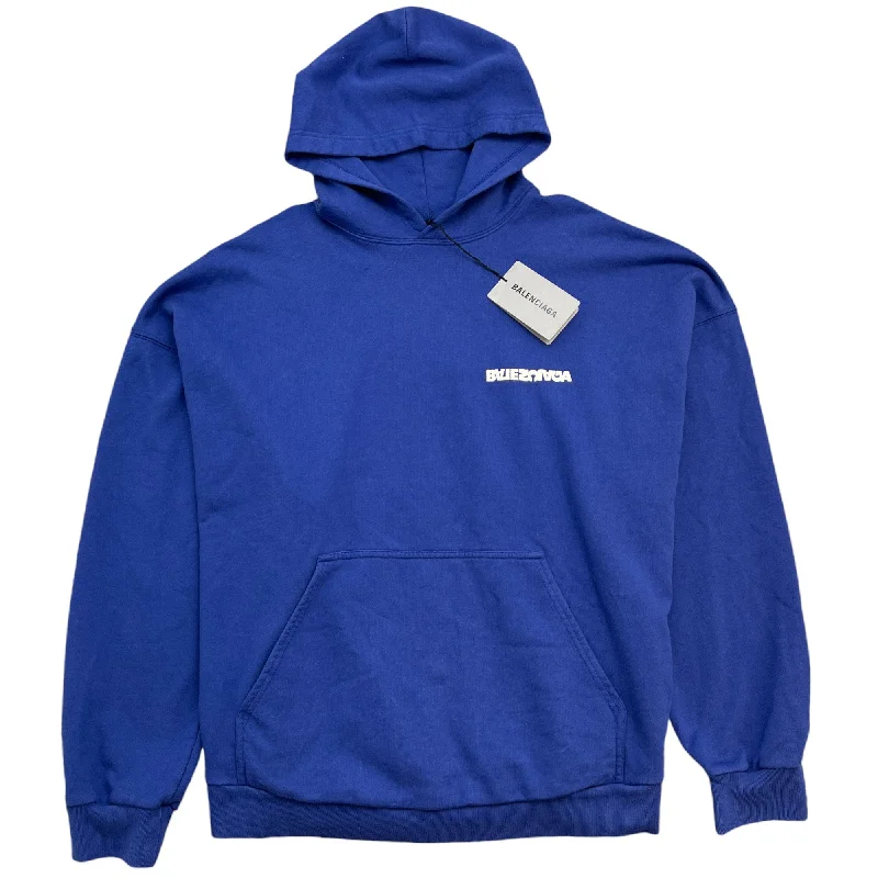 Amazing Value Men's Embroidered Logo Hoodie Blue Size S