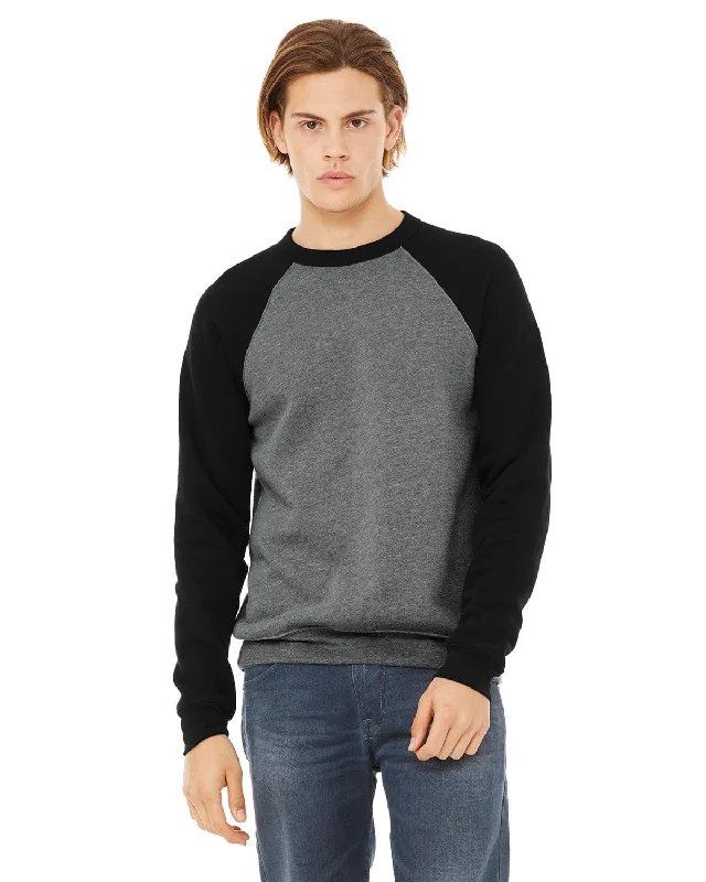 Bella+Canvas Triblend Unisex Crewneck Sweatshirt | Dp Heather/ Blk