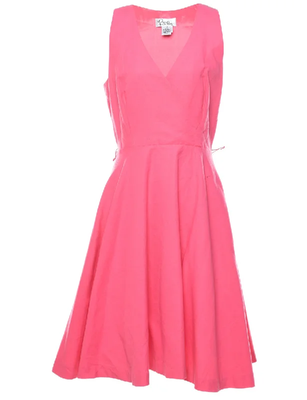Steals and Deals Pink Skater Dress - S
