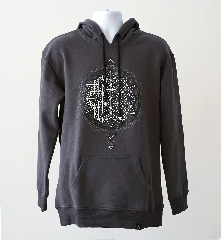 Value Deals Triangulate Fleece-lined Pullover Hoodie by Threyda