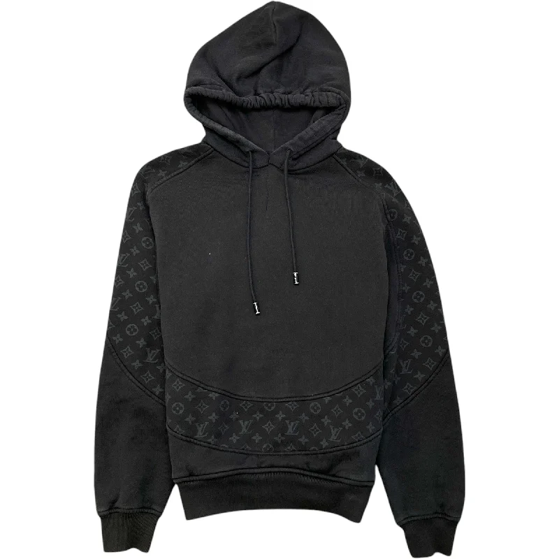 Deep Savings Men's Monogram Circle Cut Hoodie Black Size XS