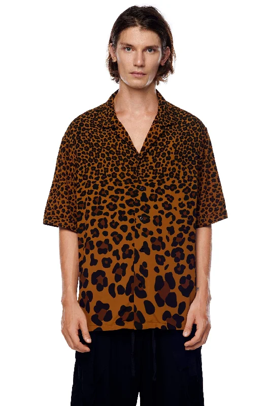 Fantastic Savings LEOPARD PRINT SHORT SLEEVE SHIRT