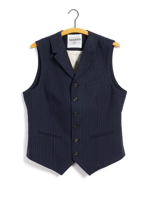 WILLIAM | Lapel Waistcoat | Blue Pin