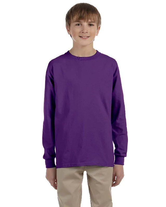 Gildan Youth Ultra Cotton Long Sleeve T-Shirt | Purple