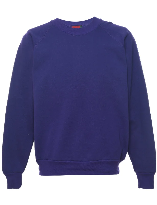 Weekend Savings Spectacle Purple Plain Sweatshirt - M