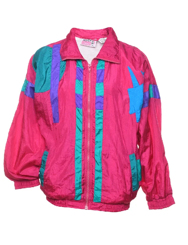 While Supplies Last Pink & Blue 1990s Nylon Jacket - M