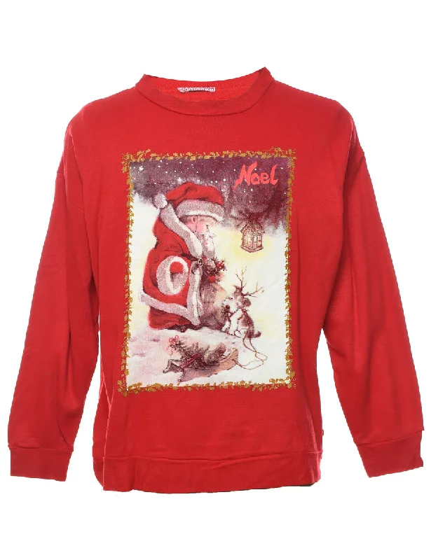 Santa Claus Christmas Sweatshirt - L