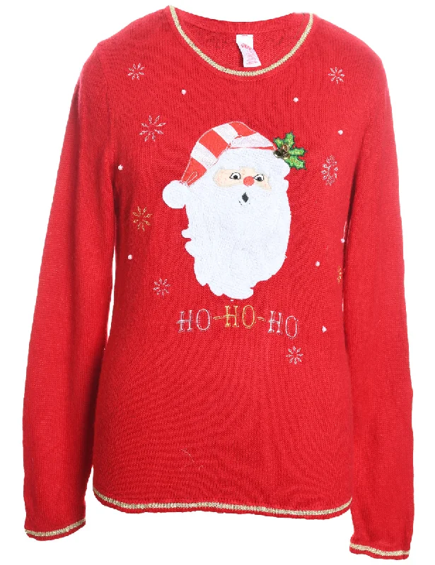 Santa Claus Christmas Jumper - L