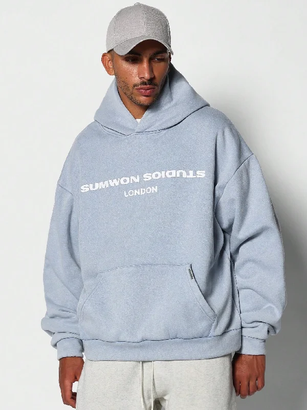 Weekend Bargains to Grab Overhead  Washed Hoodie With Front Graphic Print