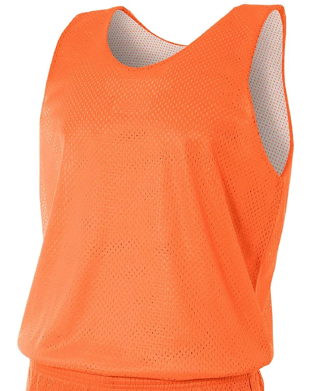 A4 Men's Reversible Mesh Tank | Orange/ White