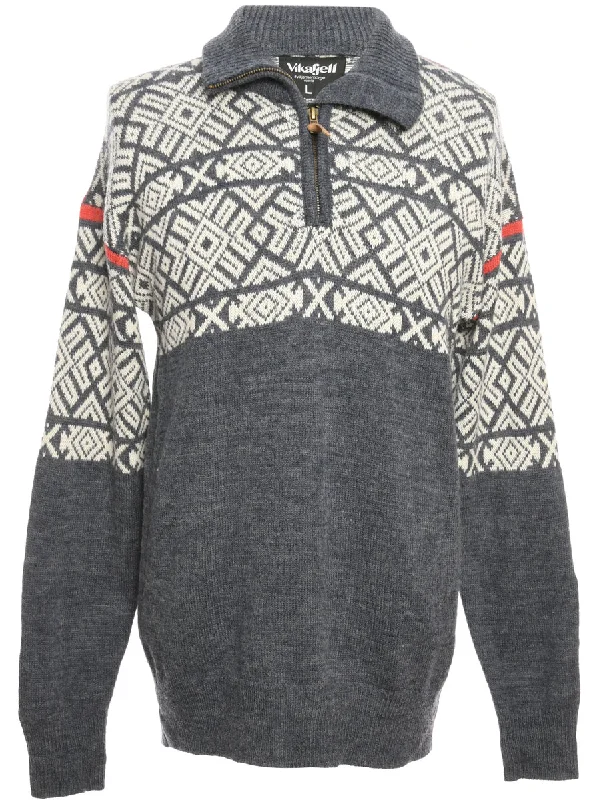 Bargain Alert Quarter Zip Jumper - L