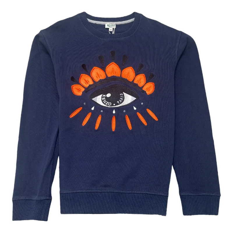 Low Cost Men's Embroidered  Eye Logo Jumper Navy Size XS