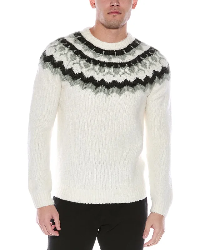 Take Action Reiss Rip Fairisle Wool & Alpaca-Blend Sweater
